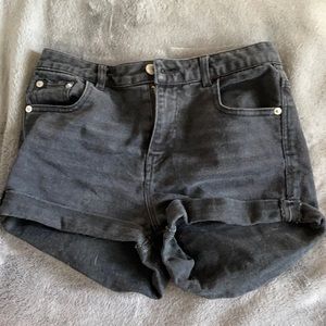 Black Denim Shorts